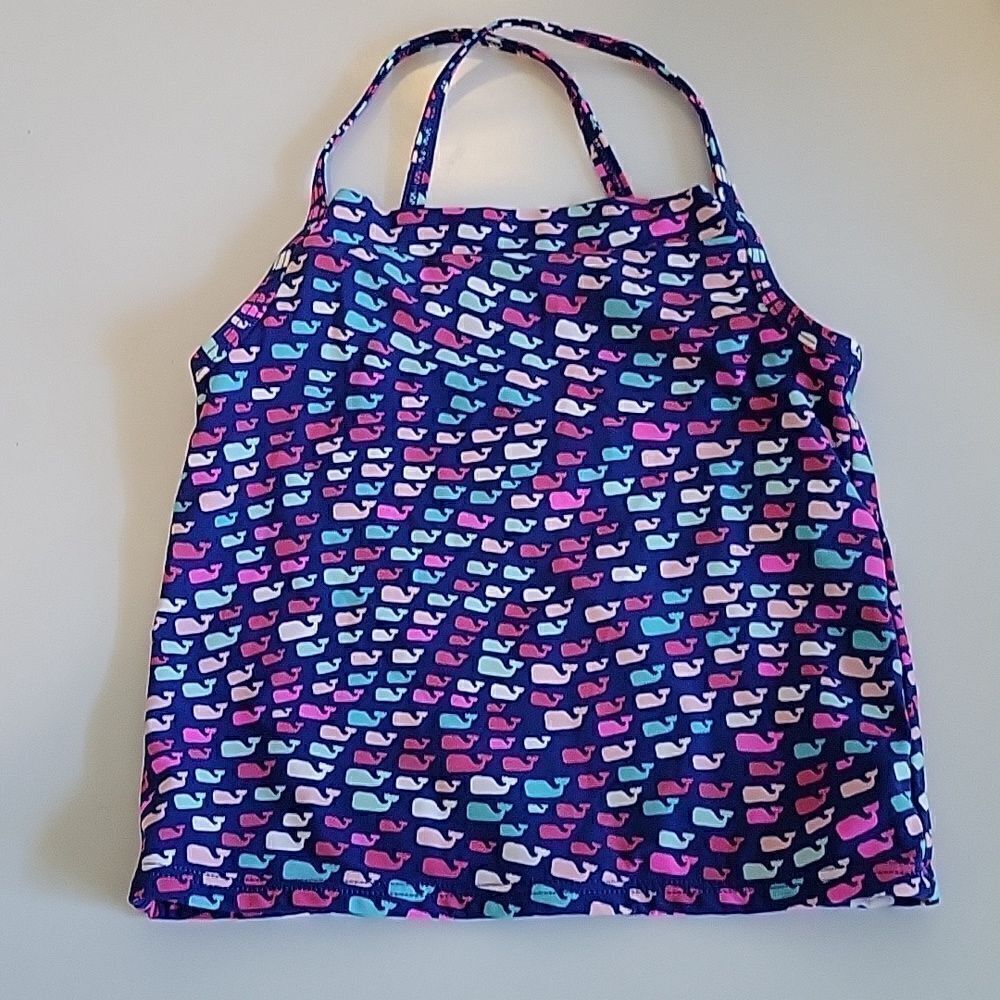 Vineyard Vines Girls Scattered Whale Tankini Swimsuit TOP Size XS